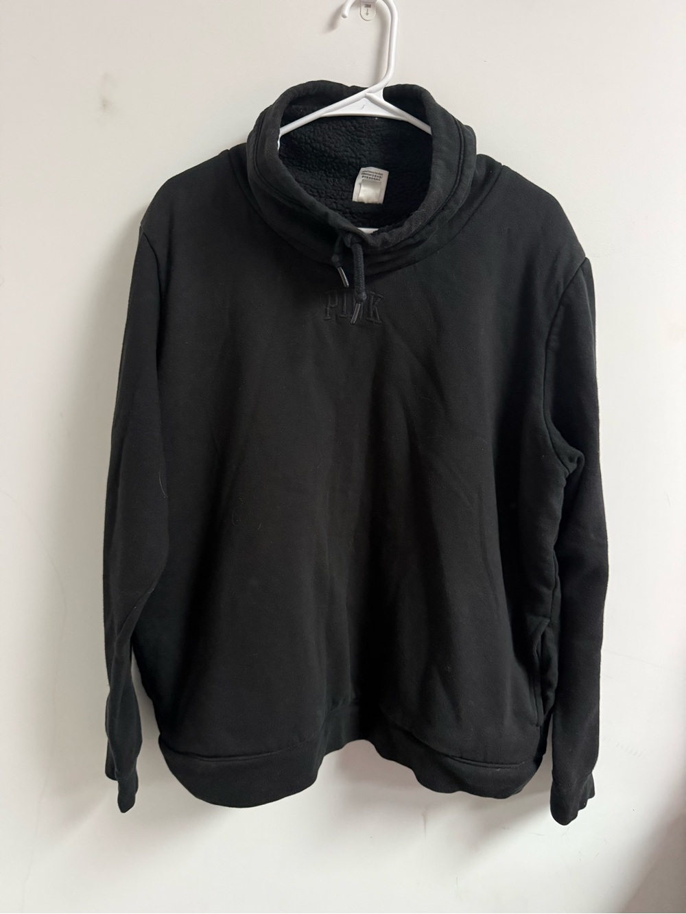 PINK Victoria's Secret Black Turtleneck Funnel Sweatshirt